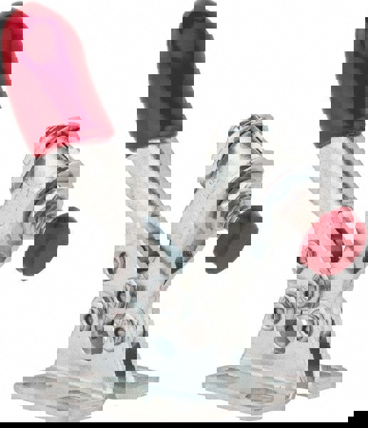 Manual Hold-Down Toggle Clamp: Horizontal, 60 lb Capacity, U-Bar, Flanged Base